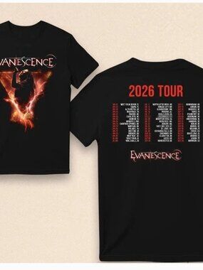 Evanescence 2026 Tour T-Shirt Fan Graphic Band Concert Tee  276